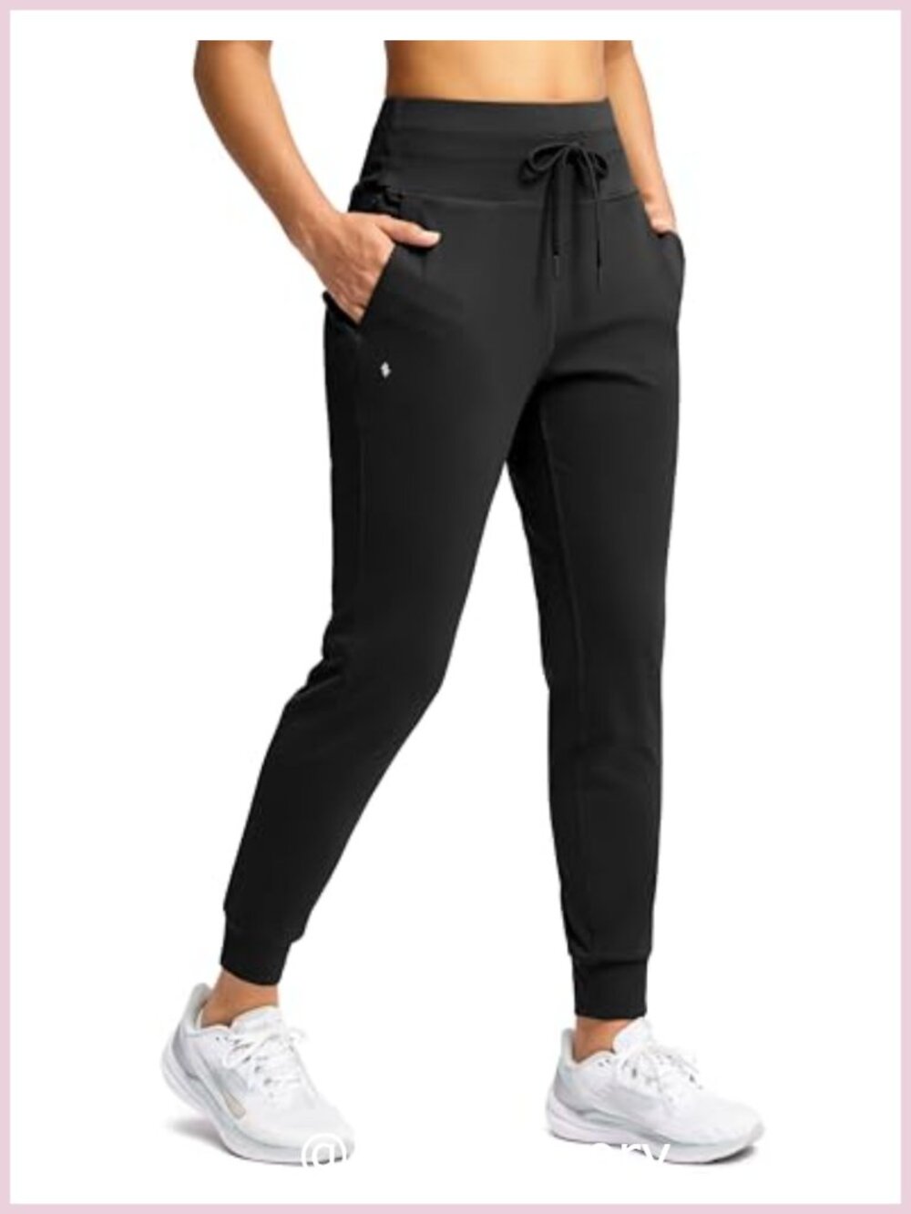 High Waisted Tapered Joggers with Pockets Buttery Soft Stretch Workout Pants